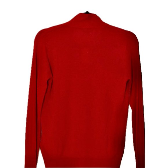 Brooks Brother Wm Sz S Cashmere Sweater Lightweight V-Neck Red Long Sleeve NEW - Picture 3 of 10